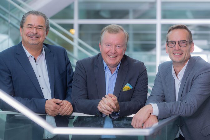 Die Geschäftsführung: (v.l.n.r.): Dir. Ing. Stephan Gröger, Dir. Mag. Otto Straka & Dir. Michael Schober